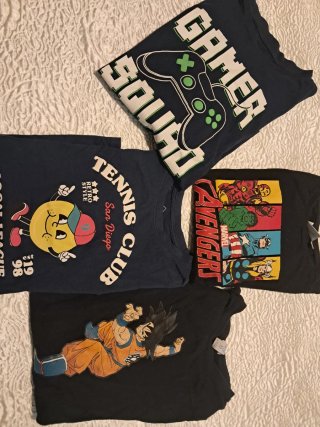 Lote 4 Camisetas Niño 9-10 Años
