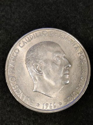 Moneda de 100 Pesetas de Plata año 1966