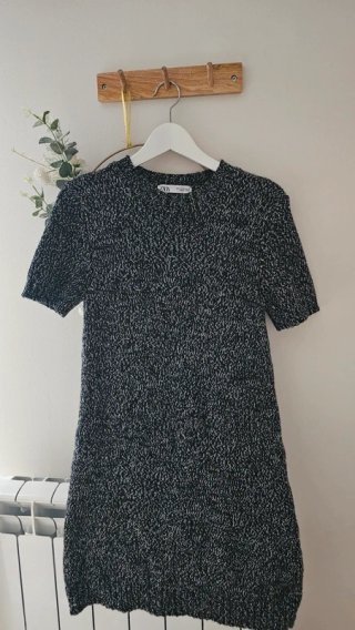Vestido de punto jaspeado ZARA