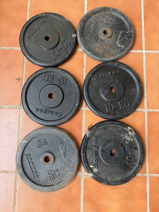 Domyos Lote discos pesas musculación 60kg