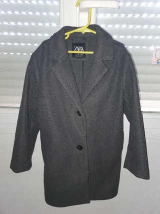 Abrigo de paño gris Zara niña