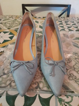Scarpe Zara celesti con tacco, taglia 40