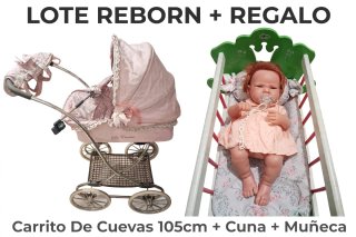 Lote Reborn: Carrito De Cuevas, Cuna y Muñeca