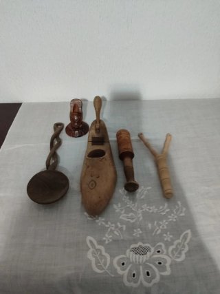 Lote Objetos de Madera Vintage