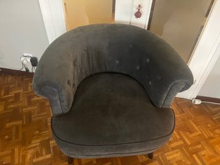 Sillón Chester de Terciopelo Gris