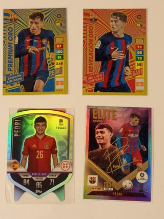 Lote 4 Cromos Pedri y Gavi
