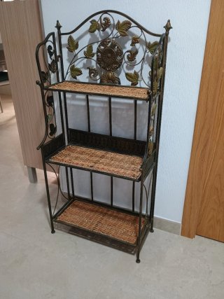 Estantería de Forja y Mimbre