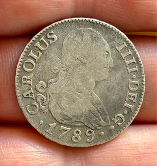 Moneda 2 Reales 1789 Carlos IIII Madrid
