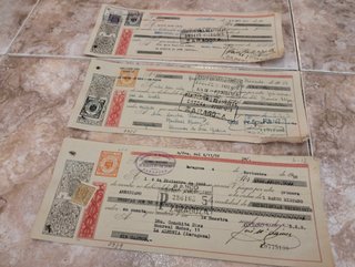 Lote de 3 Cheques Bancarios Antiguos