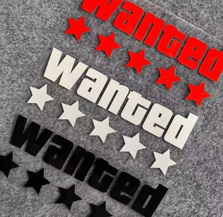 Set de Pegatinas Wanted para Coche