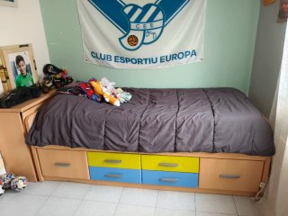 Cama Juvenil con Cajones y Armario