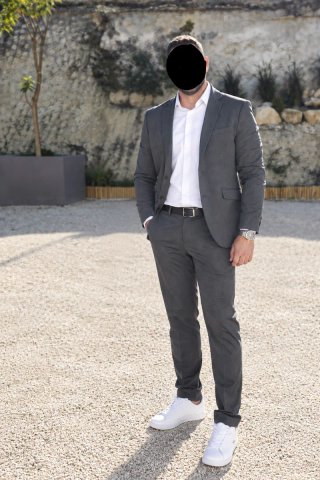 Traje de hombre Boston gris