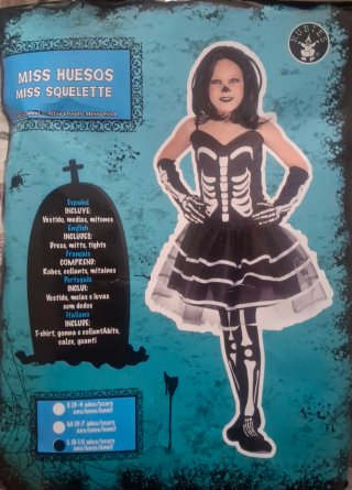 Disfraz Miss Huesos Novia cadaver