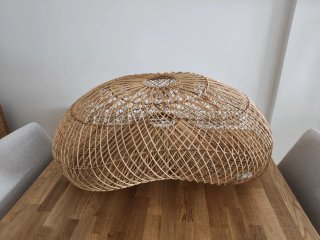Lámpara de techo de ratán