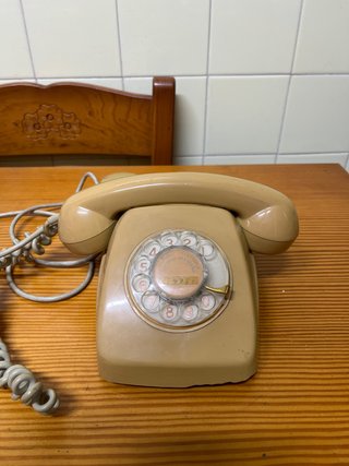 Teléfono Fijo Antiguo de Disco