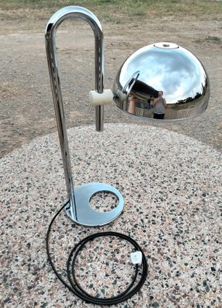 Lámpara Vintage Space Age Plateada