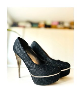 Zapatos de Tacón Negros Talla 38