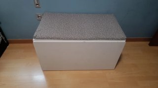 Baúl IKEA con tapa alcochada