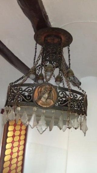 Lampara de forja antigua