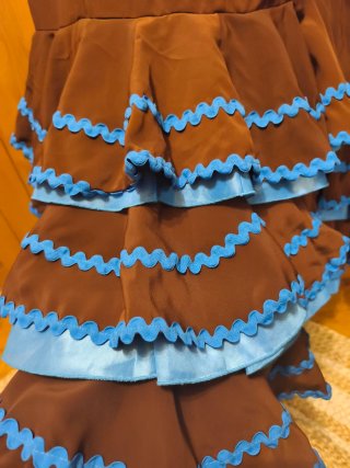 Falda volantes para baile flamenco