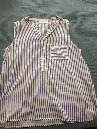 Camisa sin mangas Zara Basic rayas