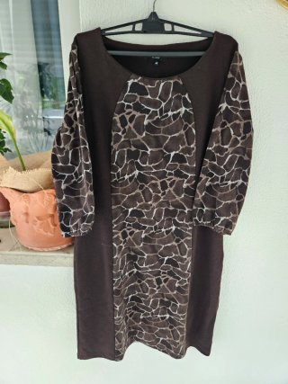 Vestido Marrón Animal Print Talla 42
