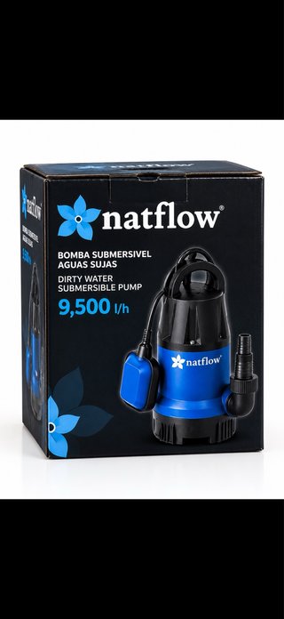 Bomba Sumergible Aguas Sucias Natflow 9500 l/h