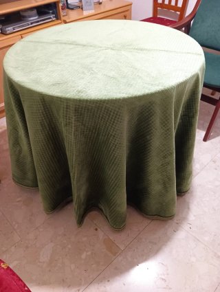 Faldilla para Mesa Redonda Verde