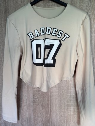 Camiseta Beige Manga Larga