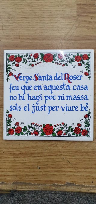 Azulejo decorativo Verge Santa del Roser