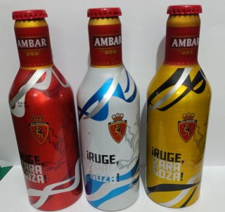 3 Bottiglie di Birra Ambrata Real Zaragoza