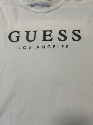 Camiseta Guess Blanca Talla M y L Azul M