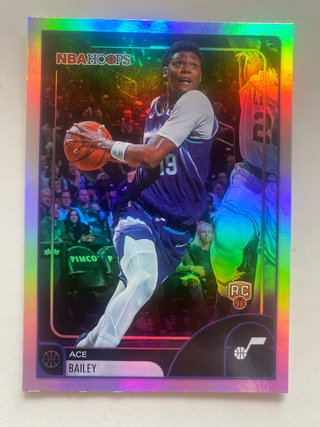 Carta NBA Topps Ace Bailey Rookie RC Holo Foil