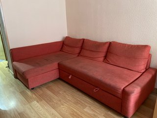 Sofá con Cheslong Naranja IKEA