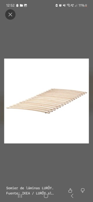 Cama IKEA Neiden con somier Luroy