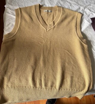 Chaleco de punto beige