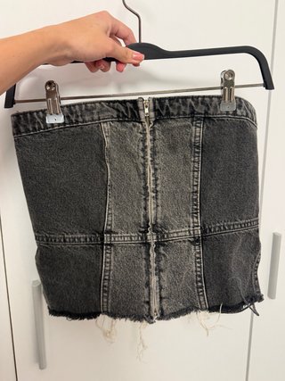 Top Corset Denim Zara Gris