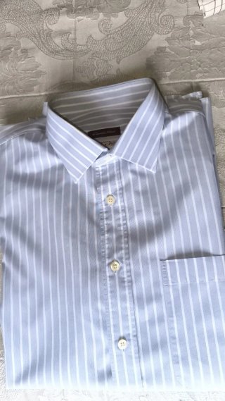 Camisa Emidio Tucci Rayas Azul y Blanco