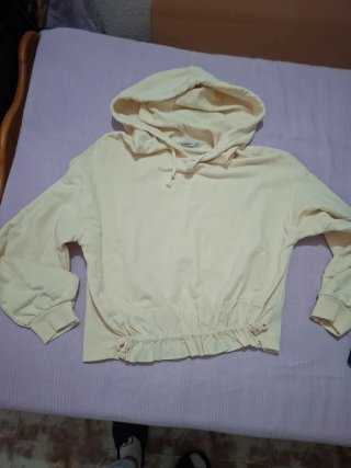 Sudadera Beige Zara Talla M