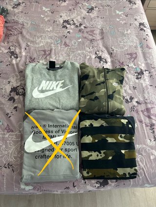 Lote 3 prendas Nike (2 sudaderas, 1 chaqueta)