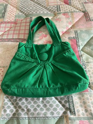 Bolso de tela verde