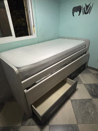 Cama Juvenil con Cajones Inferiores