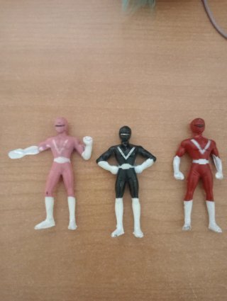 Lote de 3 Mini Figuras Power Rangers