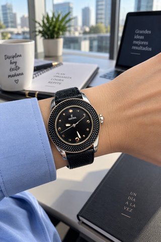 Reloj Festina Mujer Negro y Plateado