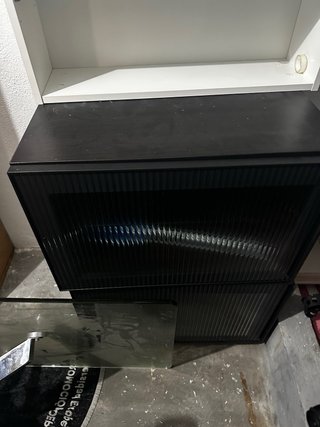 2 Mueble IKEA Negro con Puertas de Cristal
