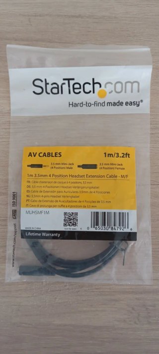Cable Extensión Auriculares 3.5mm 1m StarTech