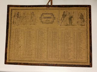 Calendario. Aviñón 1847
