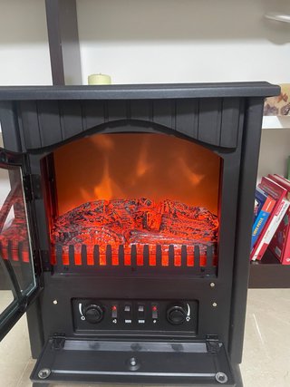 Chimenea Eléctrica Negra