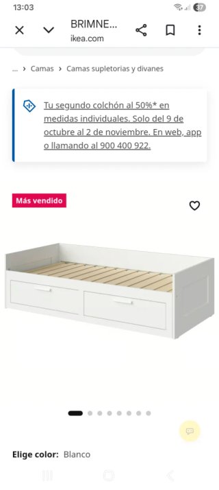 Cama nido diván BRIMNES Ikea