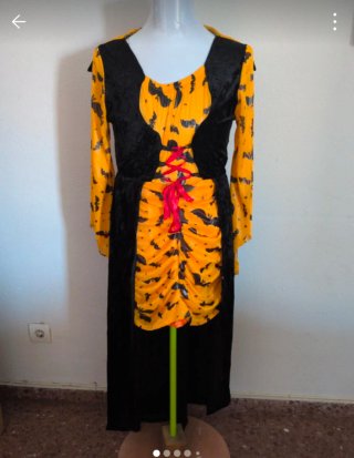 Disfraz de Vampireza Negro y Amarillo